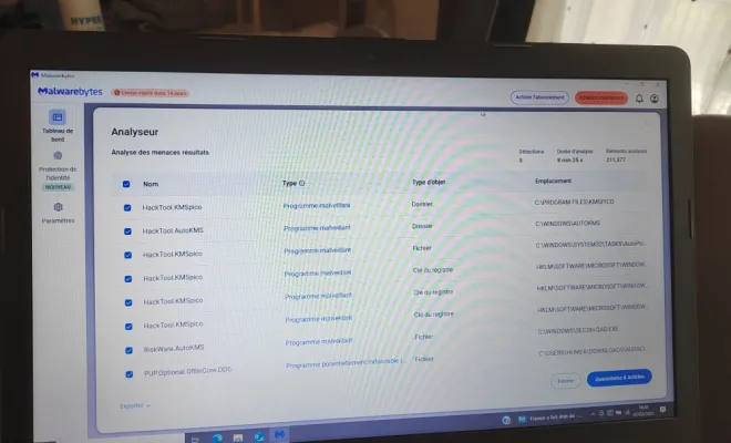 Désinfection et suppression d'un logiciel piraté à Vidauban , Draguignan, Tech IT Easy